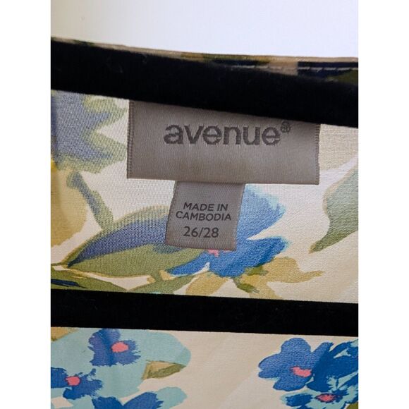 Avenue Floral Chiffon Kimono Cardigan Size 26/28 Plus Boho Y2K Aesthetic - Picture 7 of 8